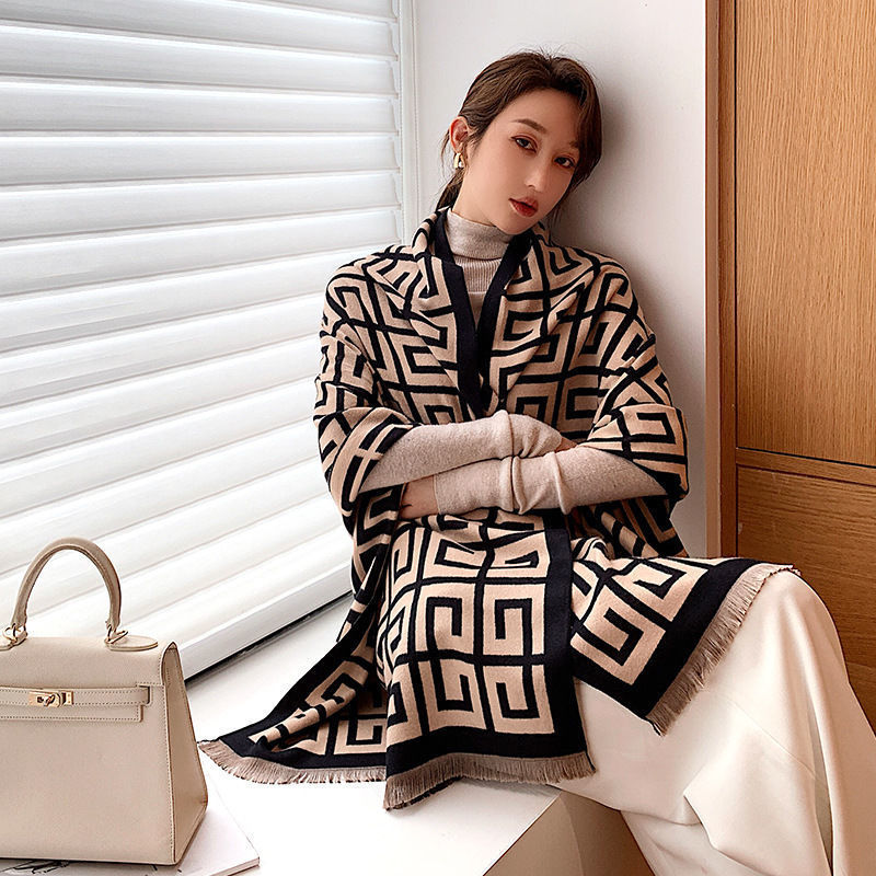 British Classic Dubbelvänd Kashmirhalsduk – Lyxig & Varm Damhalsduk