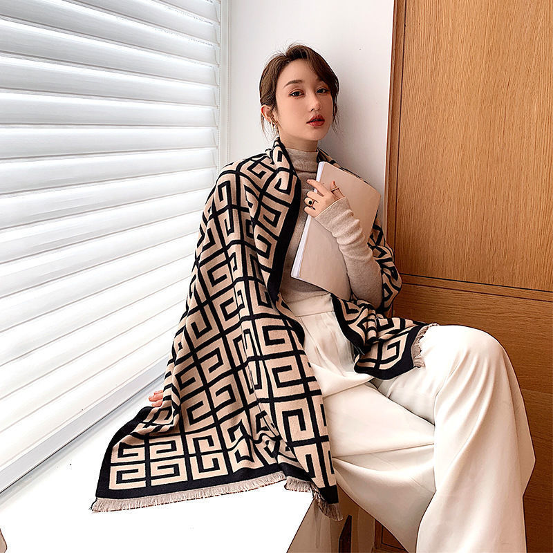 British Classic Dubbelvänd Kashmirhalsduk – Lyxig & Varm Damhalsduk