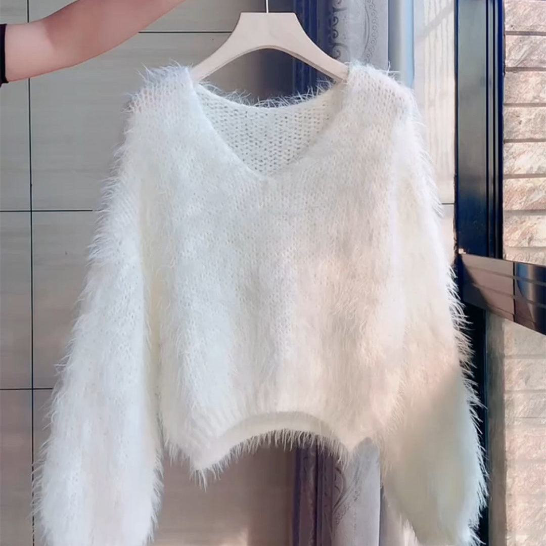 Supermjuk tröja “Lazy Sweater” – Söt & Avslappnad Stickad Tröja för Kvinnor