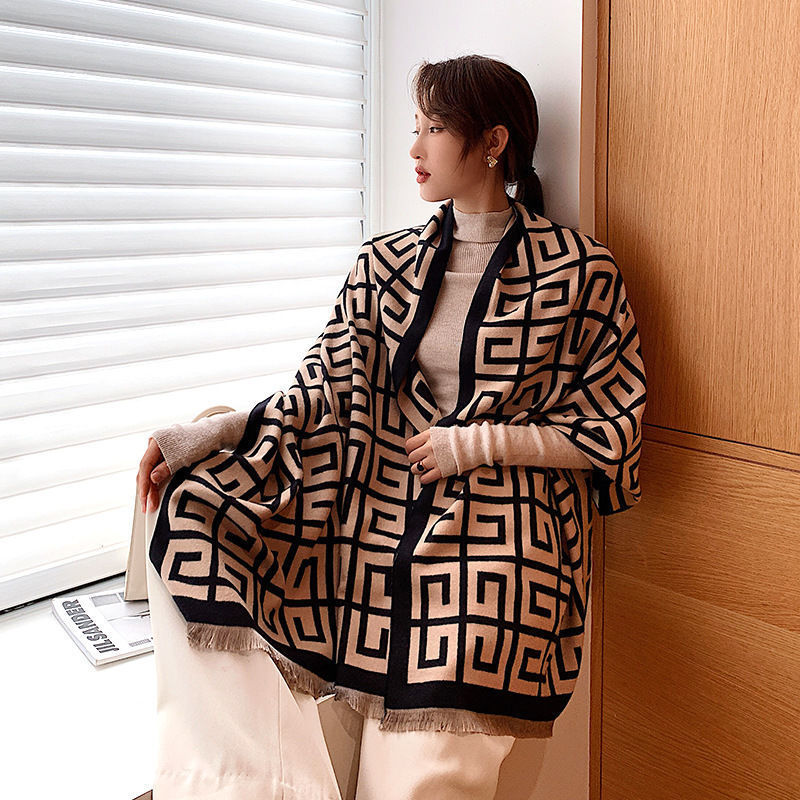 British Classic Dubbelvänd Kashmirhalsduk – Lyxig & Varm Damhalsduk