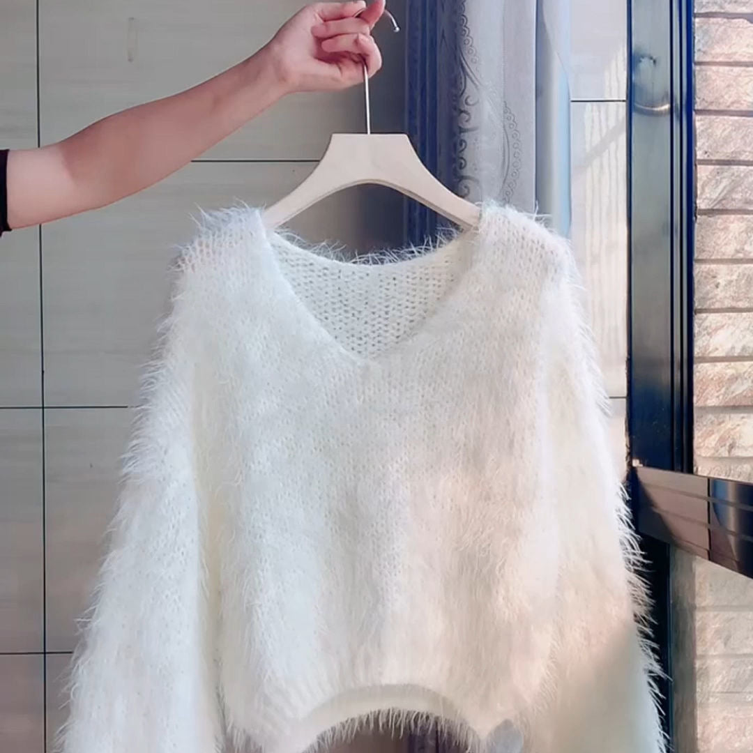 Supermjuk tröja “Lazy Sweater” – Söt & Avslappnad Stickad Tröja för Kvinnor