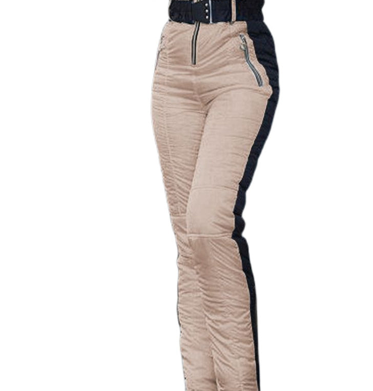 Sportig Skidoverall med Huva – Vadderad Bomullsoverall med fuskpälskrage