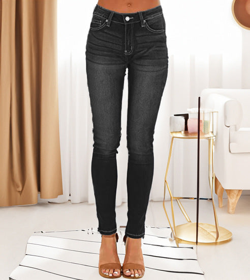 Skinny Jeans- tight modell med knappar